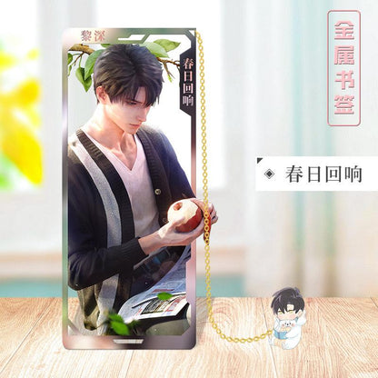 Love Deepspace Stellar Odyssey Bookmarks - Brass Character Collection Zayne Xavier Rafayel Sylus with 3D Cosmic Display, Sci-Fi Romance Merchandise for Fans - Zllada