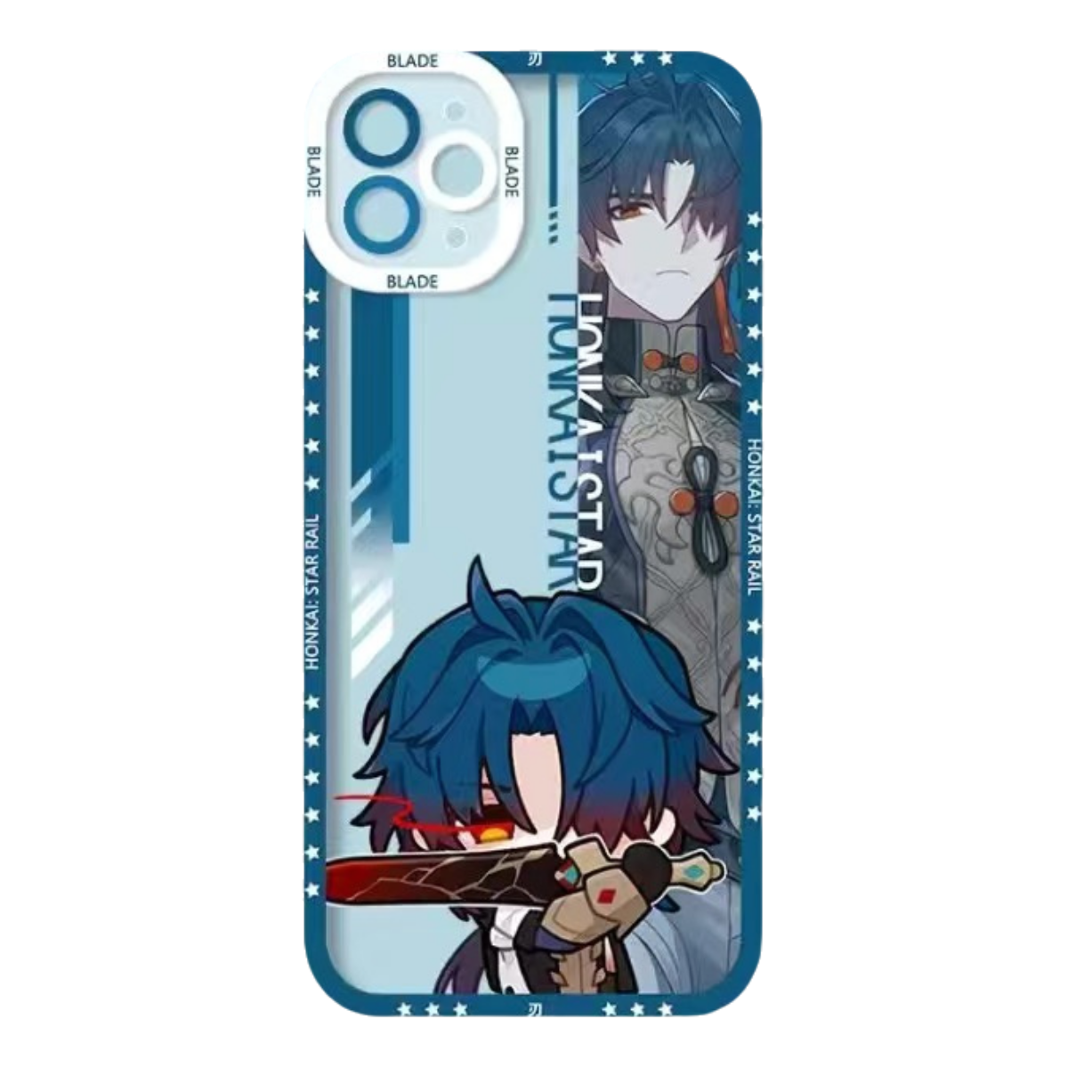 Blade Q Style Honkai Star Rail Phone Case - Compatible with iPhone 16 15 14 13 12 11 Series - Transparent Silicone, Honkai Star Rail Merchandise for Various Models-Zllada