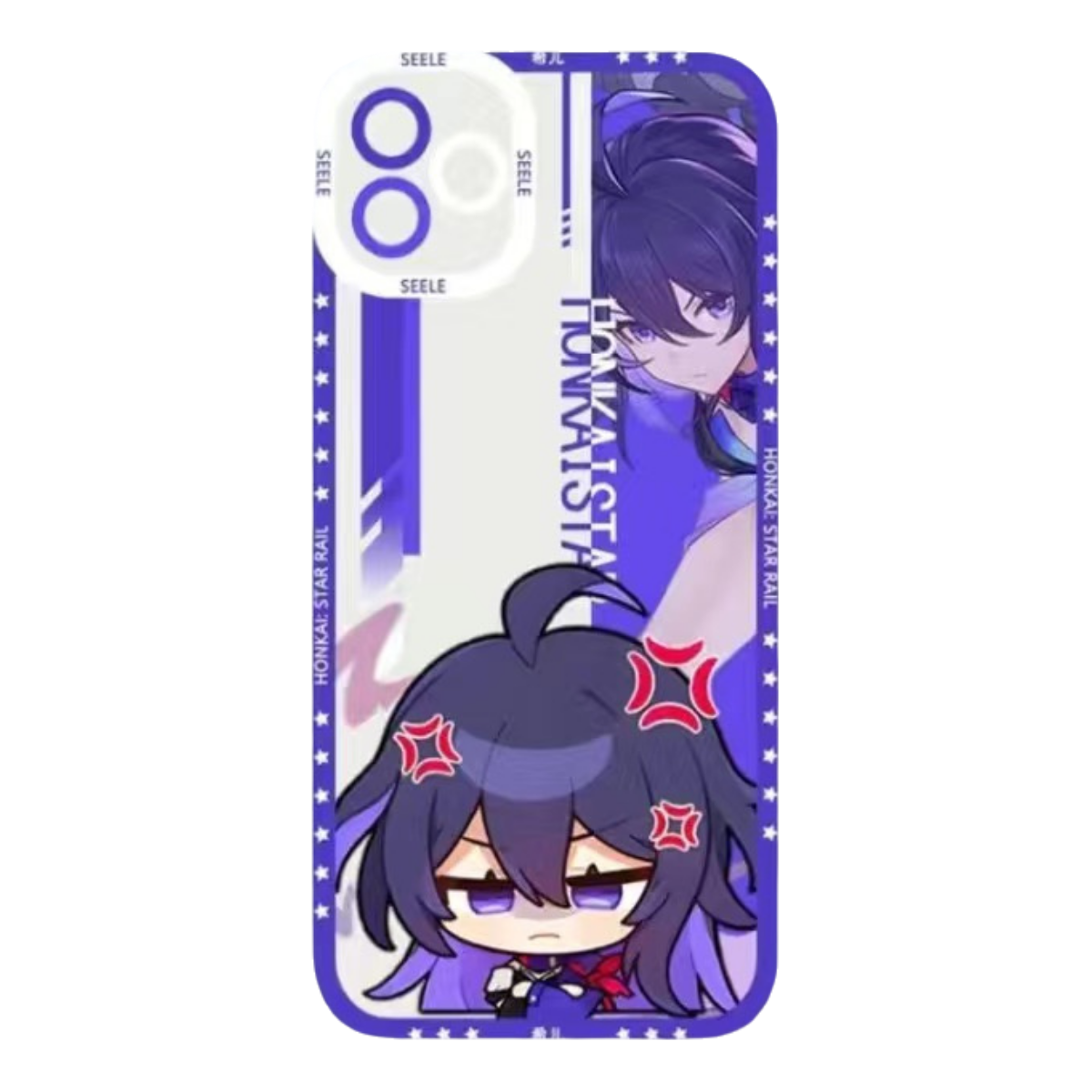 Seele Q Style Honkai Star Rail Phone Case - Compatible with iPhone 16 15 14 13 12 11 Series - Transparent Silicone, Honkai Star Rail Merchandise for Various Models-Zllada