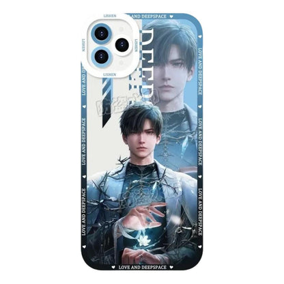 Zayne Love Deepspace Phone Case Laptop screen protector  protective cover - Q Style Cute Anime Character Design - Transparent Silicone Full Camera Protection All Round Defense Non Slip Cover - Zllada