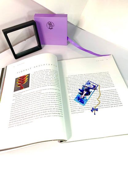 Genshin Art Brass Metal Bookmark - Anime Figure Merch with 3D Display Box - Birthday Gifts for Fans Friends Gamer Book Lovers - Zllada