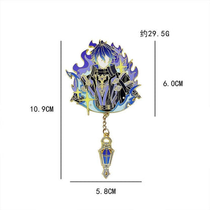 Flins Genshin Character Pin Badges - Refrigerator Magnet Anime Game Merch Gift for Fans and Students - Zllada