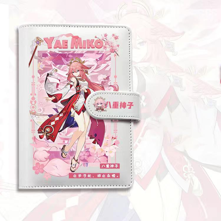 Genshin A6 Journal Planner - Anime Merch Game Figure - Stainless Steel Binder PU Leather 160 Pages with Magnetic Closure - Gift for Birthday Anniversary - Zllada