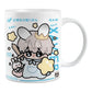 Caleb Love and Deepspace Mug Set - 330ml Chibi Ceramic Mug with Spoon & Coaster - Ideal Gift for Game Fans Featuring Zayne, Xavier, Rafayel, Sylus & Caleb