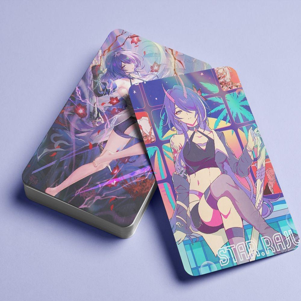 Zllada Honkai: Star Rail Holographic Card Set - 50-Piece Game-Themed Collectible Cards - Anime Style Collection for Fans and Gamers - Zllada