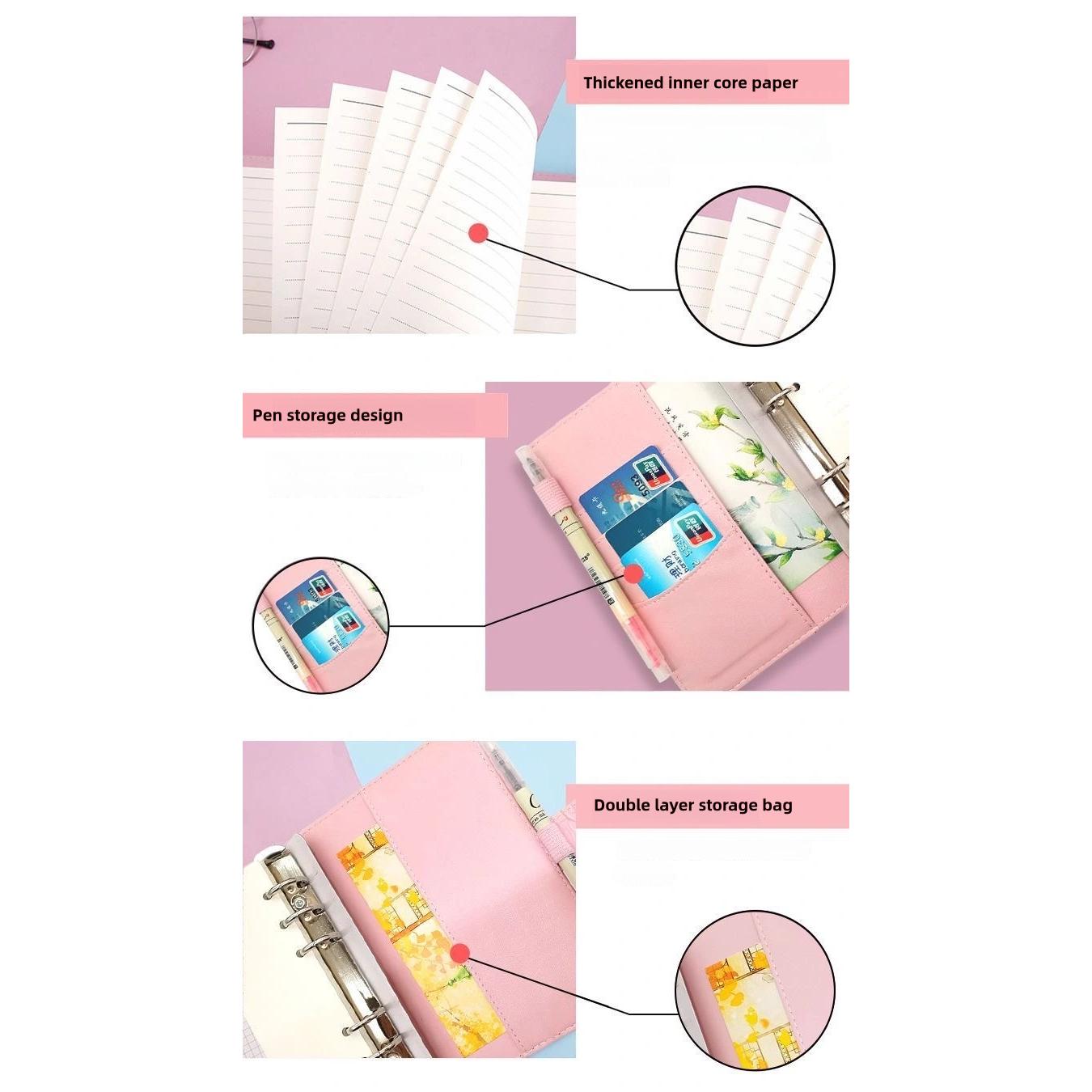 Genshin A6 Journal Planner - Anime Merch Game Figure - Stainless Steel Binder PU Leather 160 Pages with Magnetic Closure - Gift for Birthday Anniversary - Zllada