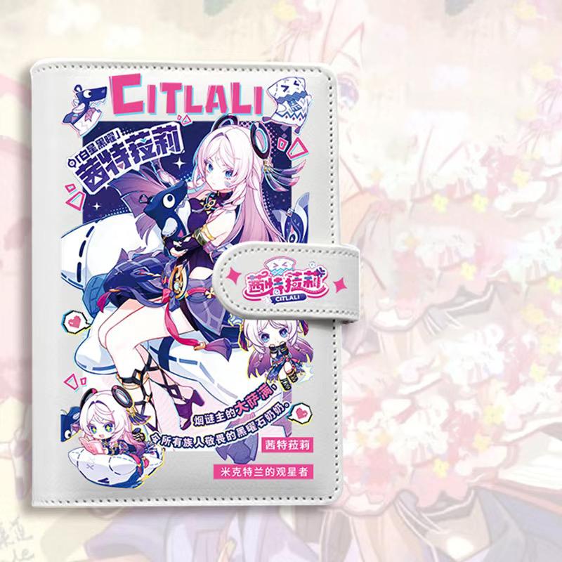 Genshin A6 Journal Planner - Anime Merch Game Figure - Stainless Steel Binder PU Leather 160 Pages with Magnetic Closure - Gift for Birthday Anniversary - Zllada