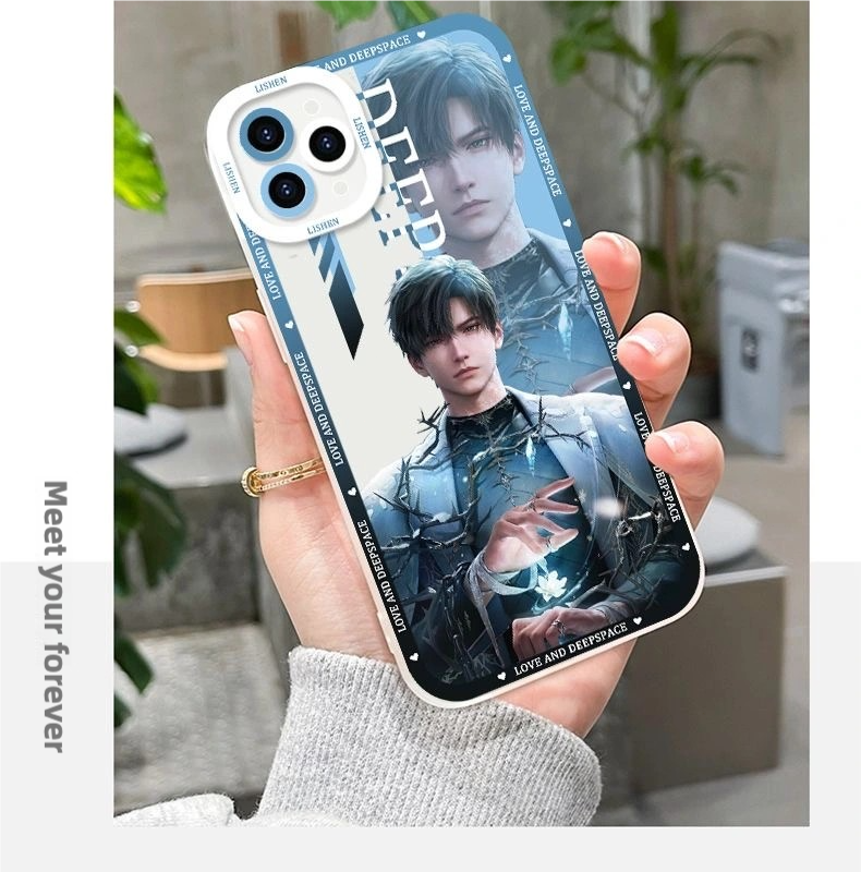 Zayne Love and Deepspace Character Phone Case - Compatible with iPhone 16, 15, 14, 13, 12, 11 Series, Transparent Silicone, Love and Deep space Merchandise for Various Models - Zllada