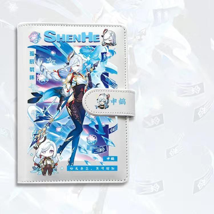 Genshin A6 Journal Planner - Anime Merch Game Figure - Stainless Steel Binder PU Leather 160 Pages with Magnetic Closure - Gift for Birthday Anniversary - Zllada