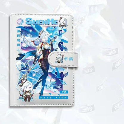 Genshin A6 Journal Planner - Anime Merch Game Figure - Stainless Steel Binder PU Leather 160 Pages with Magnetic Closure - Gift for Birthday Anniversary - Zllada