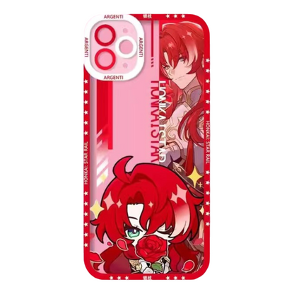 Argenti Q Style Honkai Star Rail Handyhülle – Kompatibel mit iPhone 16 15 14 13 12 11 Serie – Transparentes Silikon, Honkai Star Rail Merchandise für verschiedene Modelle-Zllada