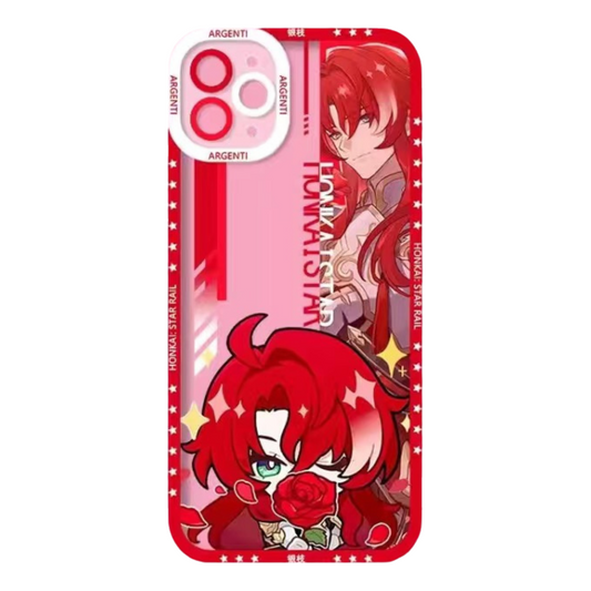 Argenti Q Style Honkai Star Rail Phone Case - Compatible with iPhone 16 15 14 13 12 11 Series - Transparent Silicone, Honkai Star Rail Merchandise for Various Models-Zllada