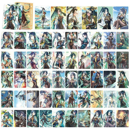 Genshin Holographic 50 Pcs Cards - 50 Anime-Style Collectible Cards for Fans and Gamers - Game-Themed Merchandise - Zllada