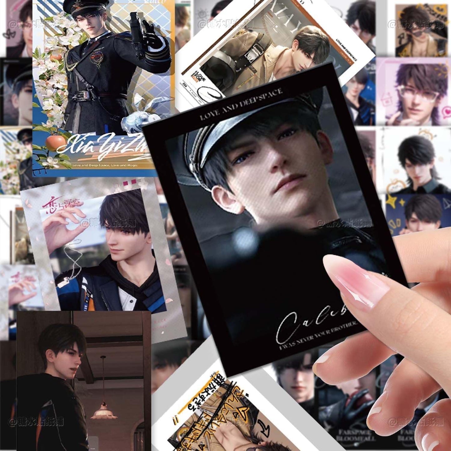 108 Pcs Caleb Love and Deepspace Instant Photo Stickers - Waterproof DIY Decals for Laptop, Fridge, Decor Zayne Xavier Rafayel Sylus Caleb - Cute Anime Fan Gift - Zllada