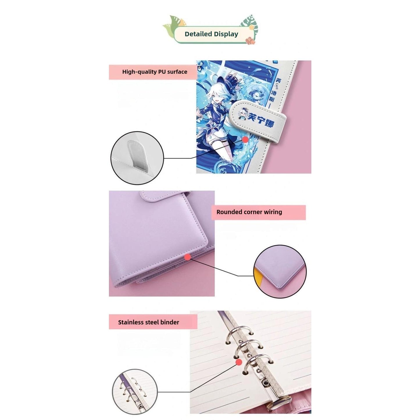 Star Rail  Journal Planner - Anime Merch Game Figure - Stainless Steel Binder PU Leather 160 Pages with Magnetic Closure - Gift for Birthday Anniversary - Zllada