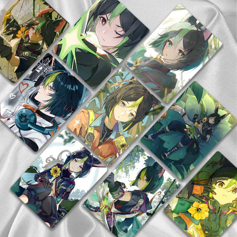 Zllada Genshin Impact Holographic Card Set - 50 Anime-Style Collectible Cards for Fans and Gamers - Game-Themed Merchandise - Zllada