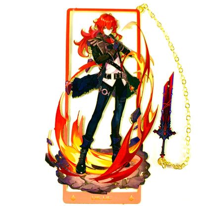 Genshin Art Brass Metal Bookmark - Anime Figure Merch with 3D Display Box - Birthday Gifts for Fans Friends Gamer Book Lovers - Zllada