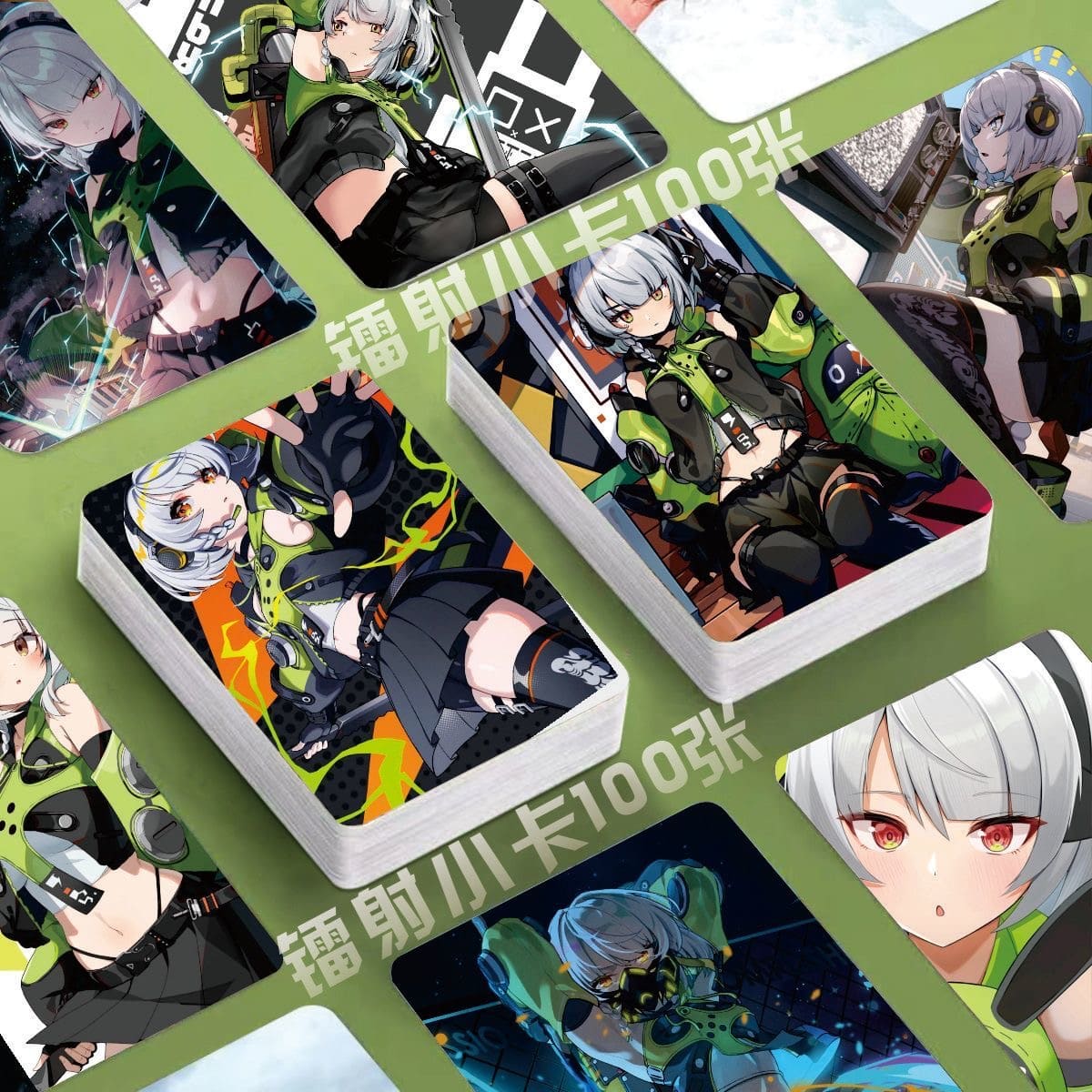 Zone Zero Cards Merch Set - 50 Pcs Holographic Trading Collector Set for Fans and Gamers