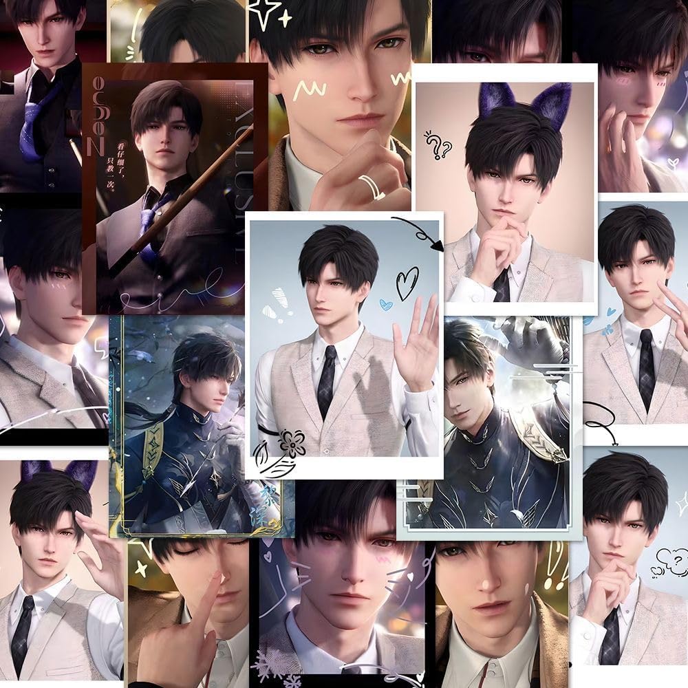 108 Pcs Caleb Love Deepspace Instant Photo Stickers - Waterproof DIY Decals for Laptop, Fridge, Decor Zayne Xavier Rafayel Sylus Caleb - Cute Anime Fan Gift - Zllada