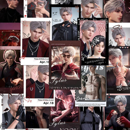 108 Pcs Caleb Love Deepspace Instant Photo Stickers - Waterproof DIY Decals for Laptop, Fridge, Decor Zayne Xavier Rafayel Sylus Caleb - Cute Anime Fan Gift - Zllada