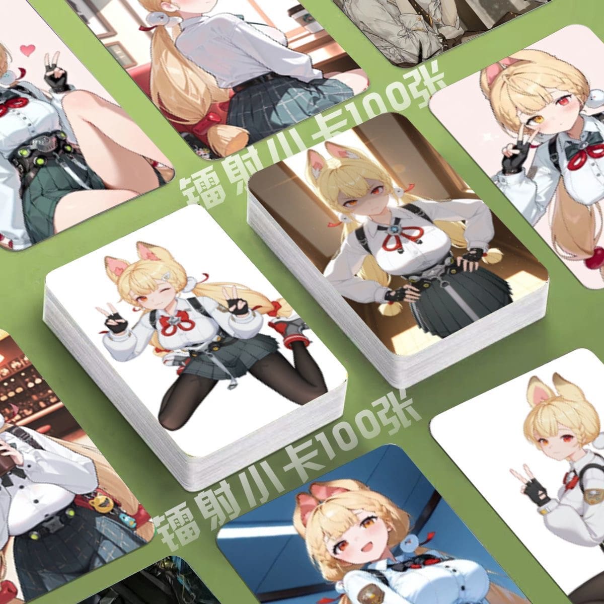 Zone Zero Cards Merch Set - 50 Pcs Holographic Trading Collector Set for Fans and Gamers