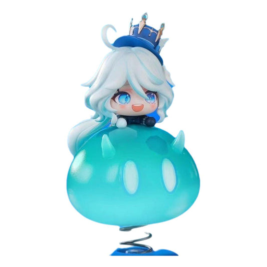 Zllada Furina Genshin Impact Figurines Desk Car Ornament - Anime Chibi Bobble  with 50 Stickers Gift