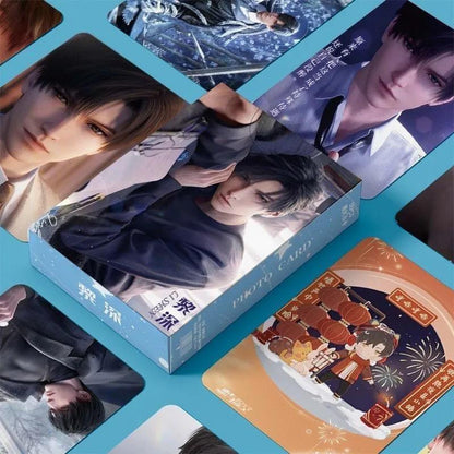 Love Deepspace Rafayel Holographic Cards - 55 Pcs Game Character Cards with Scratch-Resistant Protective Sleeves - Zayne, Xavier, Rafayel, Sylus - Anime Style Collection for Fans and Gamers - Zllada