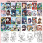 Q-Style Mix Genshin Impact Coloring Book Merch - Anime Merchandise Tracing and Sketch Book - 30 Pages of Line Art - Hand-Drawn Anime Characters Sketchbook - Gift for Game Fans - Zllada