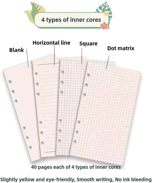 Genshin Journal Inner Core 4 Types 80 Sheets 160 Pages A6 Planner Notebook Journal Inner Core - Zllada