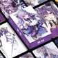 Genshin Impact Holographic Card Set - 50 Anime-Style Collectible Cards for Fans and Gamers - Game-Themed Merchandise - Zllada